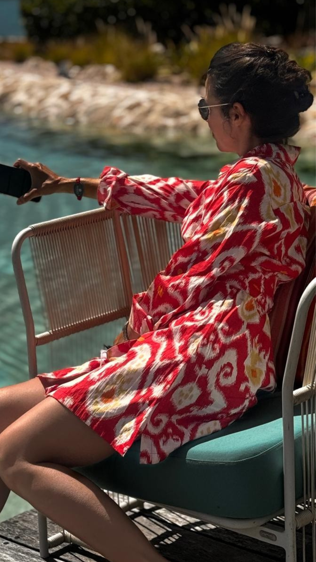 La Robe Aurelia courte Ikat Rouge