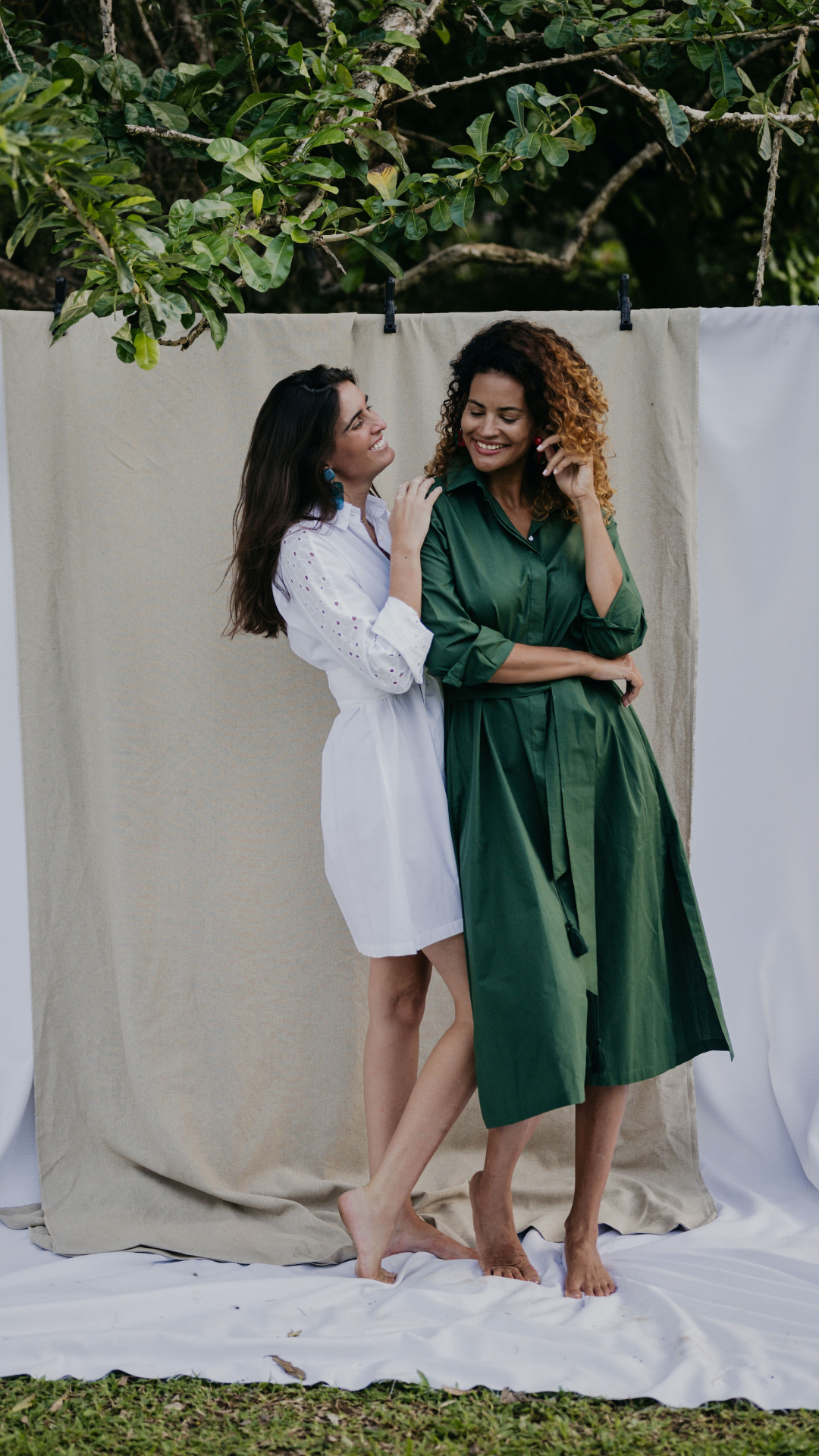 La Robe Aurelia Longue Unie Verte