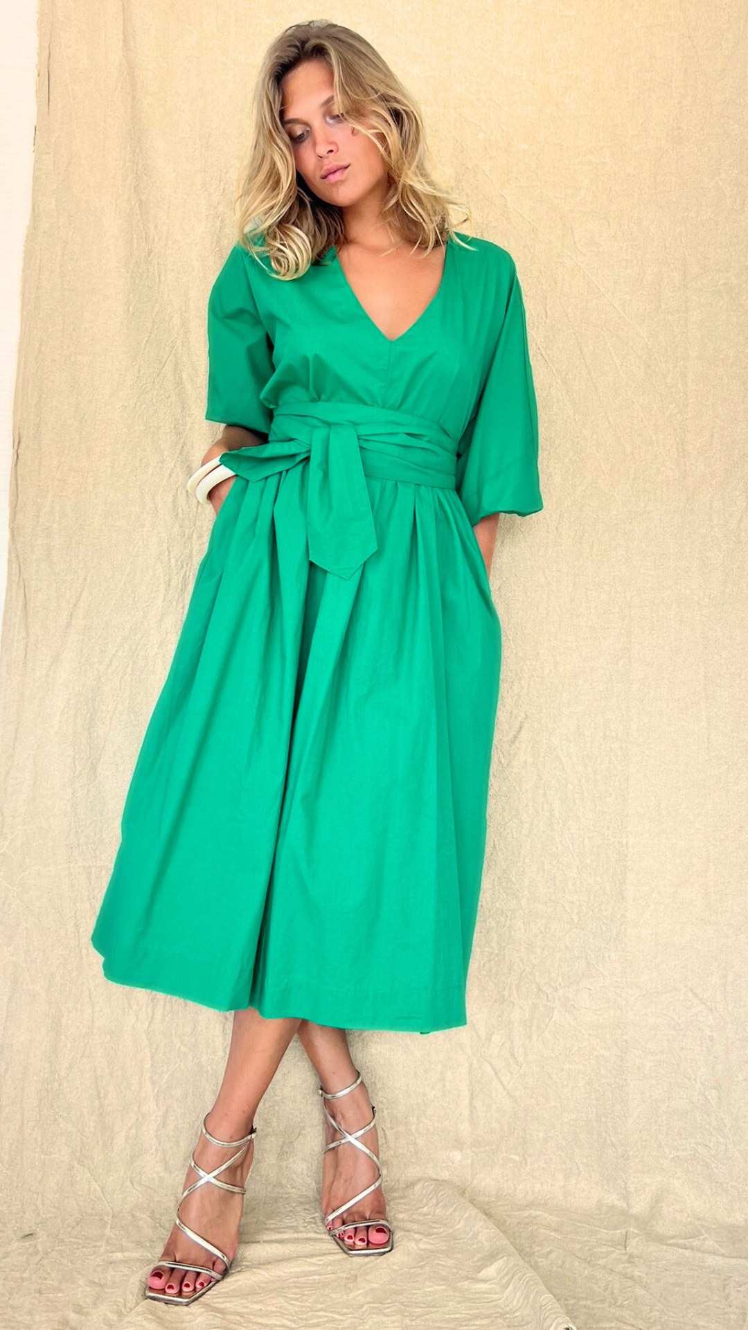 Celeste Caribbean| Cotton Midi Dress