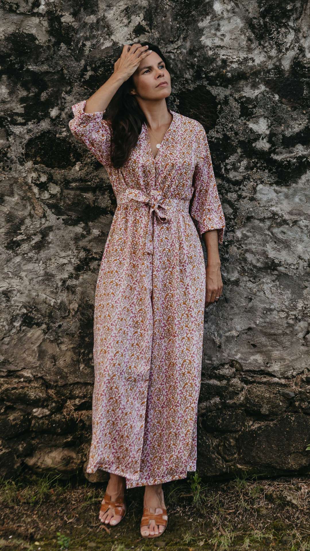 Robe AMÉLIE Longue - Céleste Caribbean