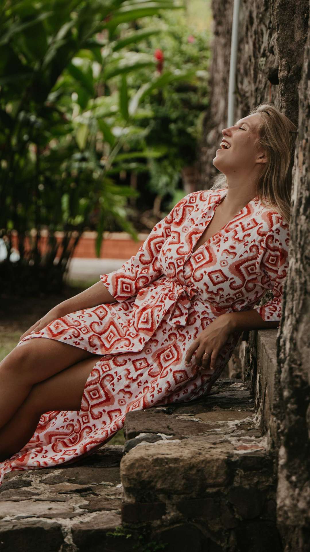 Robe AMÉLIE Longue - Céleste Caribbean