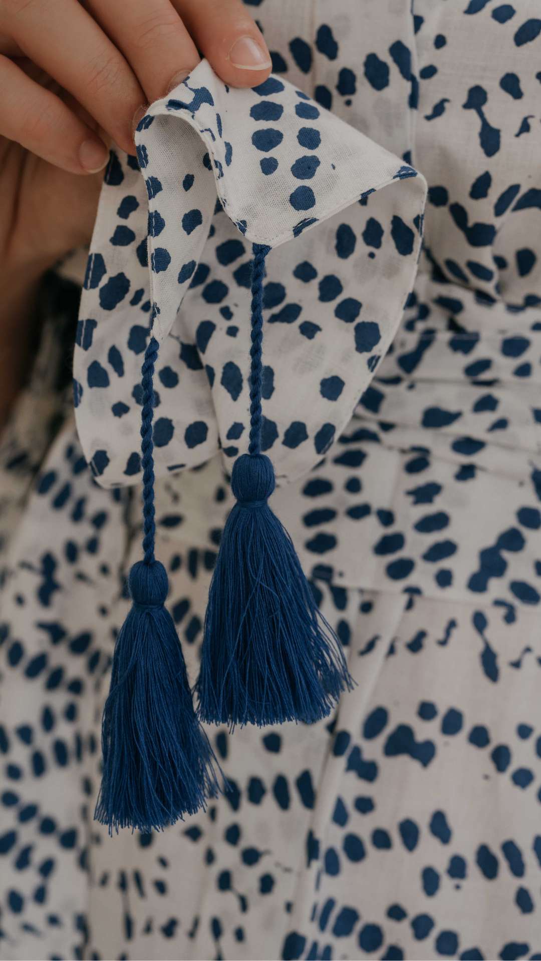 Robe AURÉLIA Longue à motifs - Céleste Caribbean