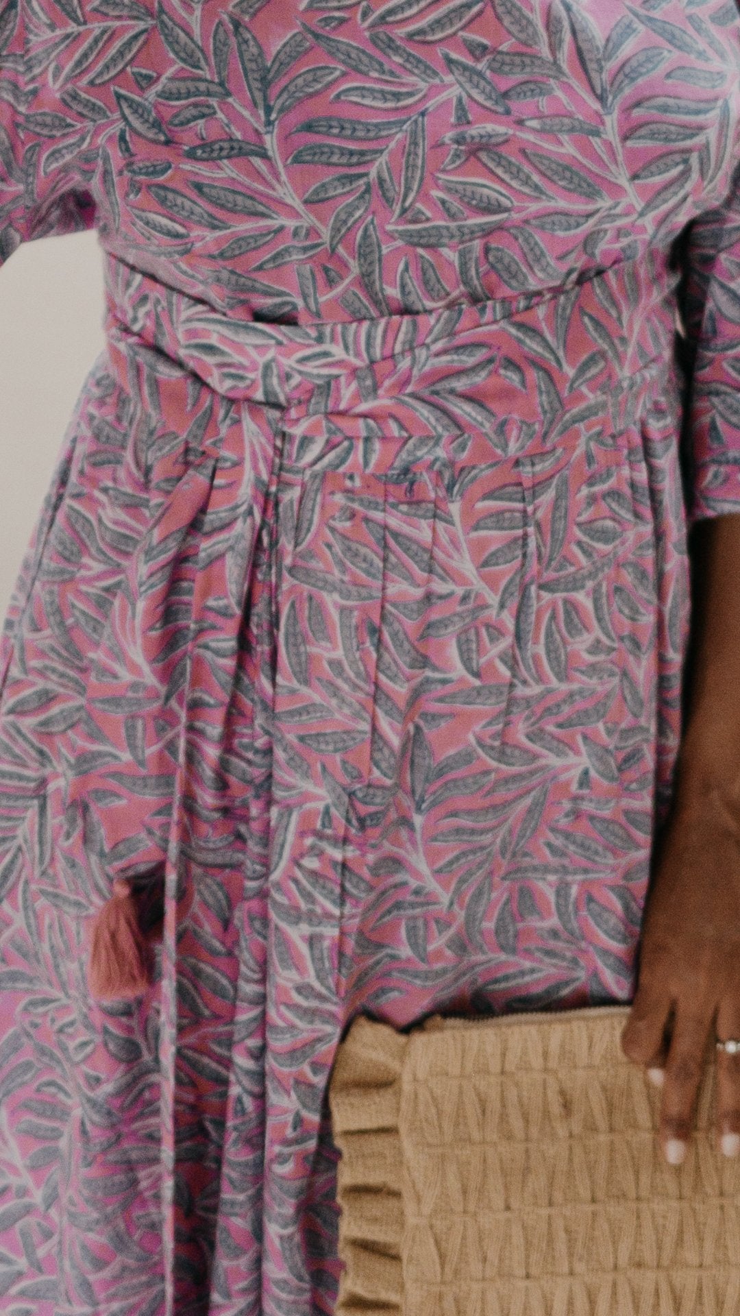 Robe AURIANE Longue Motifs - Céleste Caribbean