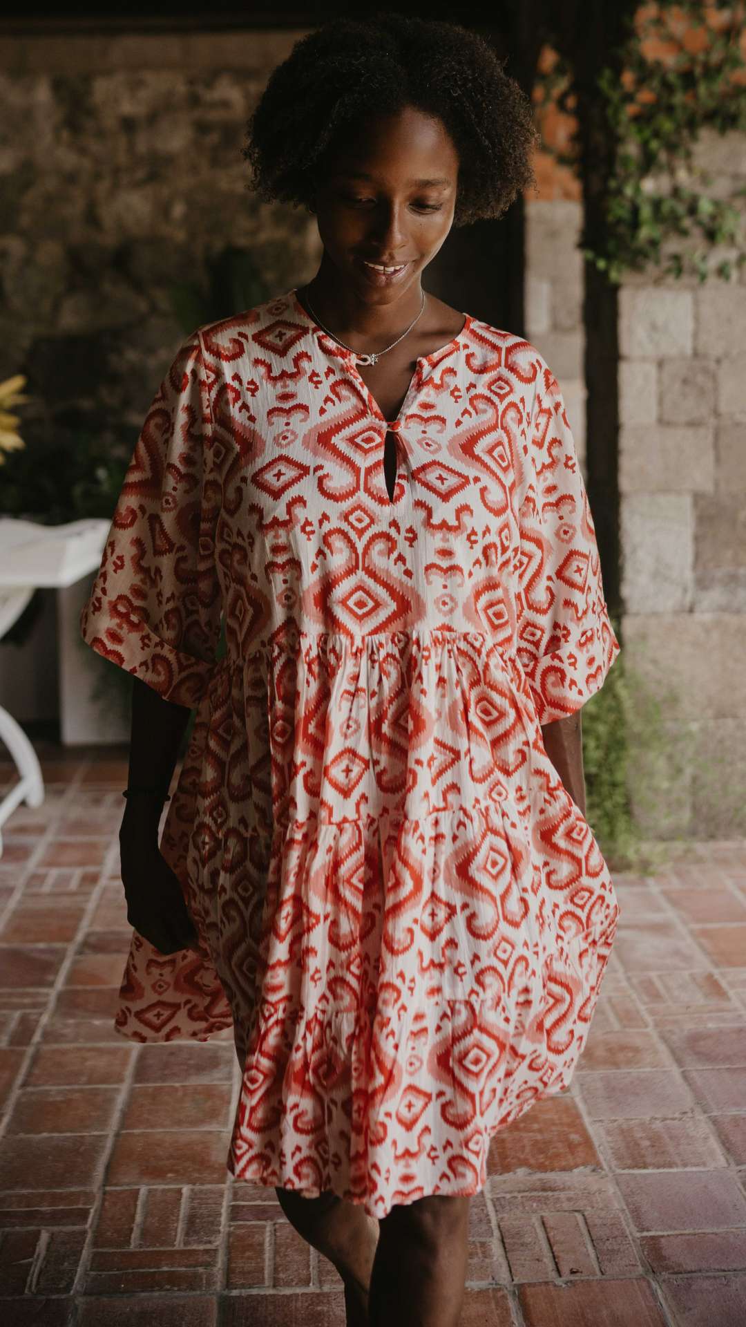 Robe AURTENSE Midi - Céleste Caribbean